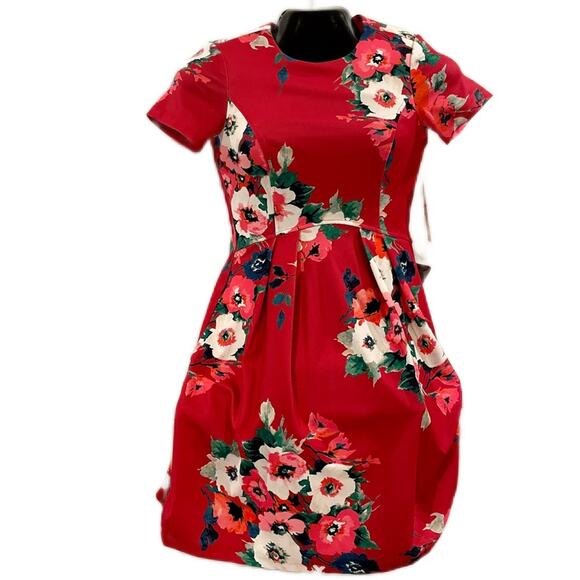 Eliza J Floral Midi Dress Size 0 NWT - Picture 1 of 6